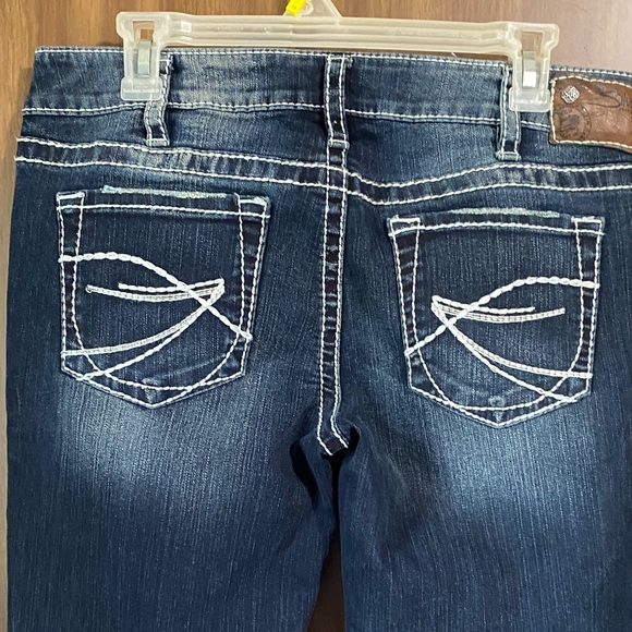 Silver Jeans Dark Blue Boot Cut Denim EUC - Picture 4 of 8